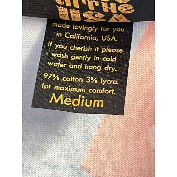 Nooworks Blue Sleeveless Greta Jumpsuit Snacks Sz Medium Artsy Colorful Funky - Picture 5 of 7